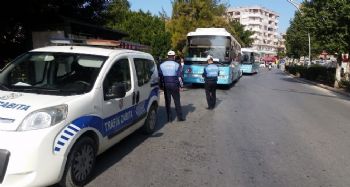 Tarsus'ta toplu taşıma ve servis araçları denetlendi