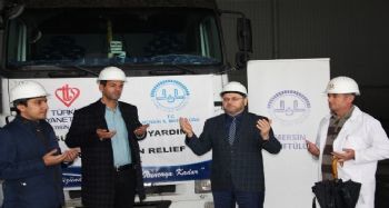 MERSİN'DEN SURİYE'YE 26 TON İNSANİ YARDIM