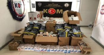 Mersin'de 3 milyon 310 bin bandrolsüz makaron ele geçirildi