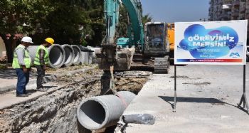 Mezitli'ye yeni yağmursuyu hattı