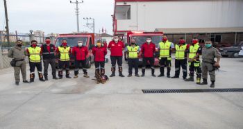 MERSİN BÜYÜKŞEHİR İTFAİYESİ İZMİR’E YARDIM İÇİN YOLA ÇIKTI
