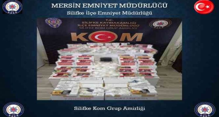 Mersin'de 37 bin adet sahte bandrollü makaron ele geçirildi