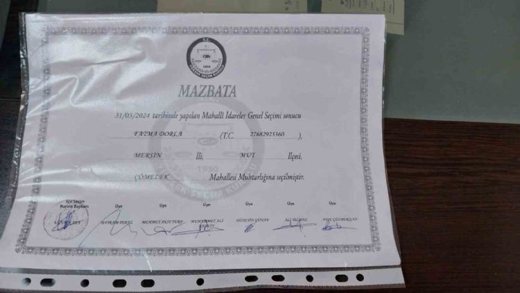 Mersin’in ilk kadın muhtarları mazbatalarını alıp göreve başladı
