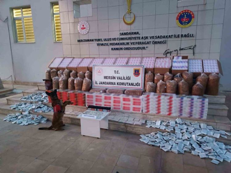 Mersin’de kaçakçılıkla mücadele, 208 bin adet makaron ele geçirildi