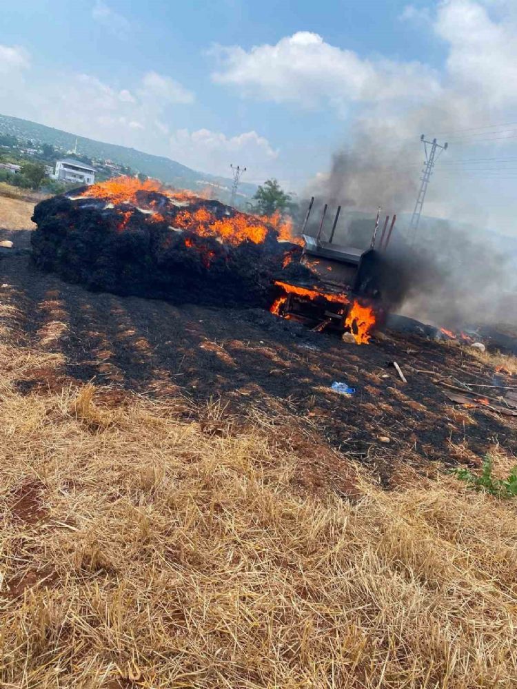 Tarsus’ta saman balyaları alevlere teslim oldu
