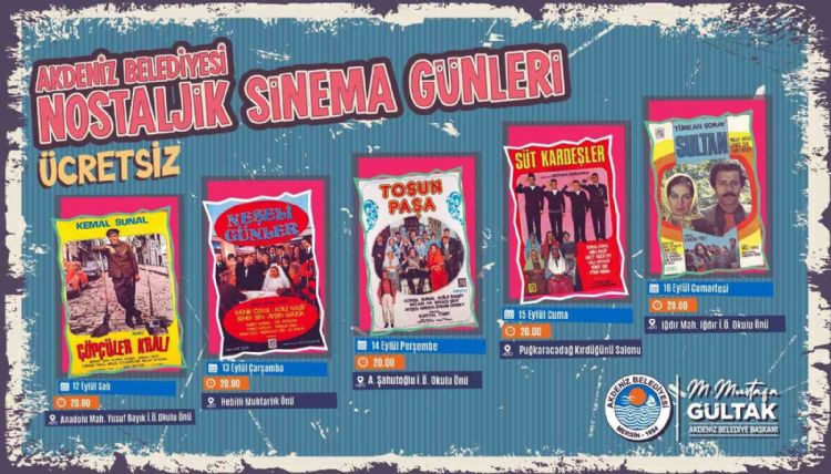 Akdeniz’de açık hava sinema günleri başlıyor