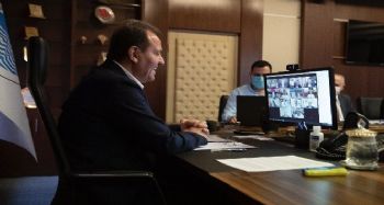 Başkan Seçer, ilçe belediye başkanlarıyla video konferansla görüştü