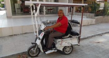 Japonlardan gördü bin liraya güneş panelli bisiklet icat etti