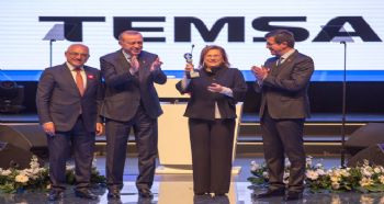 SABANCI HOLDİNG YÖNETİM KURULU BAŞKANI  GÜLER SABANCI, TEMSA’NIN ELEKTRİKLİ OTOBÜSÜ  MD9 ELECTRICITY’Yİ CUMHURBAŞKANI RECEP TAYYİP ERDOĞAN’A TAKDİM ETTİ