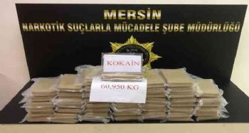 Mersin Limanında 60 kilo kokain ele geçirildi