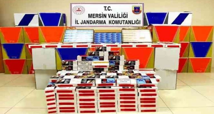 Mersin'de 500 bin adet kaçak makaron ele geçirildi