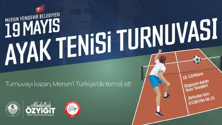 Yenişehir Belediyesi 19 Mayıs Ayak Tenisi Turnuvası düzenliyor