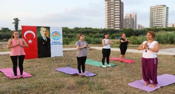 Mezitli'de Uluslararası Yoga Günü kapsamında etkinlik düzenlendi