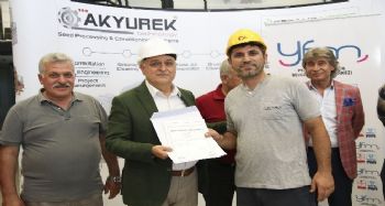 MTSO, ilk mesleki yeterlilik belgelerini verdi