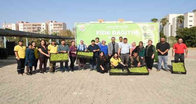 Tarsus'ta üreticilere ücretsiz 750 bin adet fide dağıtıldı