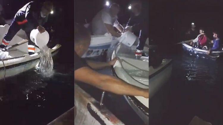 Amatör balıkçıların teknesi alabora oldu, denize düşen 2 kişi kurtarıldı