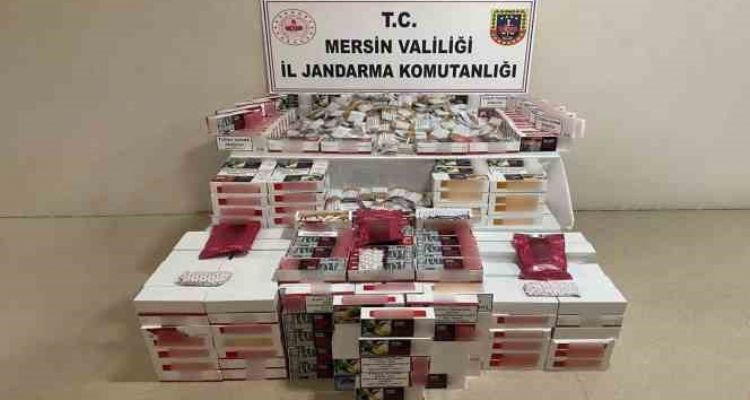Mersin'de kaçak sigara ve sahte içki operasyonu