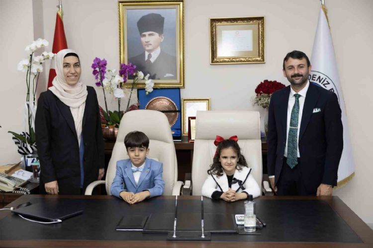 Akdeniz’de başkanlık koltuğuna çocuklar oturdu
