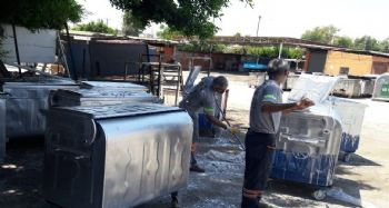 Akdeniz'de çöp konteynerleri yenileniyor