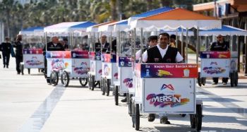 Mersin sahilindeki seyyar satıcılara tek tip kıyafet