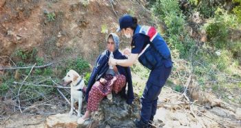 Kayıp olarak aranan kadın ormanlık alanda bulundu