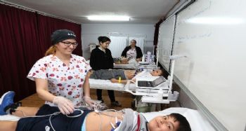 BÜYÜKŞEHİR’İN ÖĞRENCİLERE KALP TARAMASI DEVAM EDİYOR
