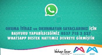 Mersin'de okunamayan su sayaçları için WhatsApp kolaylığı
