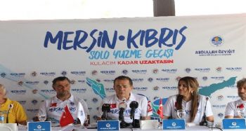 Milli yüzücü Emre Seven, Mersin'den KKTC'ye yüzecek