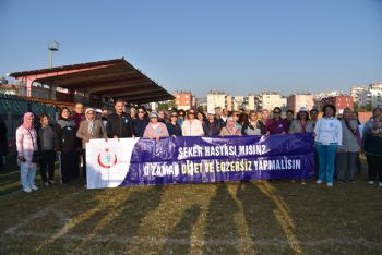 BAŞKAN TUNA, DİYABETE DİKKAT ÇEKMEK İÇİN YÜRÜDÜ