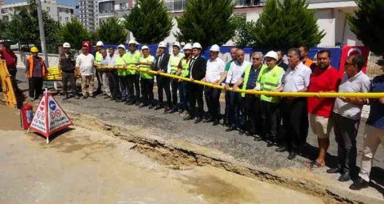 Erdemli'de ilk kez doğalgaz altyapı çalışması başladı