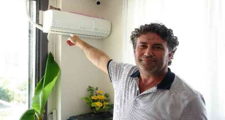 Kuş yuva yaptı, bu sıcakta klimadan vazgeçti