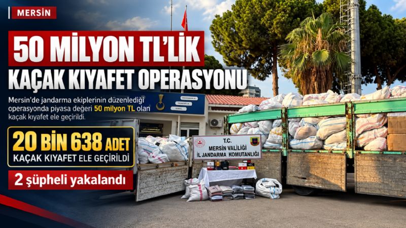 Piyasa değeri 50 milyon TL: Kaçak 20 binden fazla kıyafet ele geçirildi