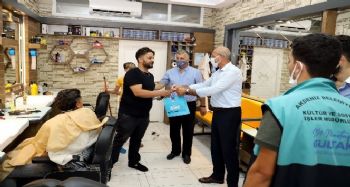 Akdeniz Belediyesinden berber ve kuaförlere dezenfektan