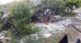 MERSİN'DE DOLU TARIM ALANLARINDA ZARARA YOL AÇTI