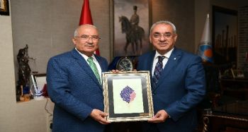 DSP GENEL BAŞKANI AKSAKAL, BAŞKAN KOCAMAZ’I ZİYARET ETTİ
