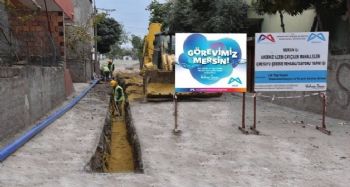 MESKİ'nin içmesuyu hattı çalışmaları sürüyor