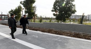 Yenişehirde yürüyüş ve bisiklet yolu çalışmaları sürüyor