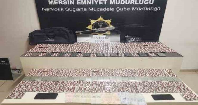Mersin'de 4 bin adet sentetik hap ele geçirildi
