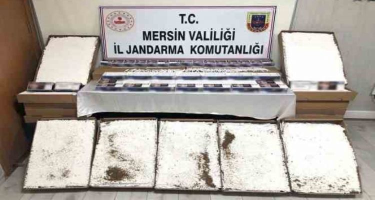 Mersin'de 110 bin adet kaçak makaron ele geçirildi