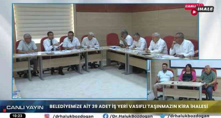 Tarsus Belediyesinin 39 iş yerinin kira ihalesi canlı yayınla yapıldı