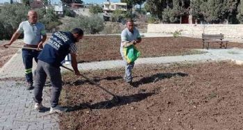 Akdeniz'de park ve yeşil alanlarda kesintisiz bakım