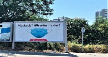 Mersin'de koronaya afişli uyarı