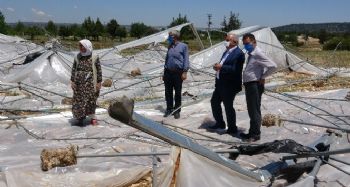 Fırtınada 168 üreticinin 510 dekar serası hasar gördü