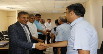 PAMUK, BELEDİYE PERSONELİ İLE BAYRAMLAŞTI
