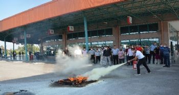 Büyükşehir Belediyesi, TAŞTİ personeline yangın eğitimi verdi