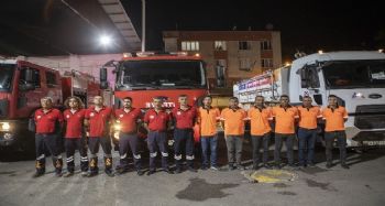 Mersin Büyükşehir Belediyesi ekipleri, sel bölgesine yardıma gitti