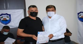 Erdemli'de sanayi esnafına "Mesleki yeterlilik belgesi" verildi