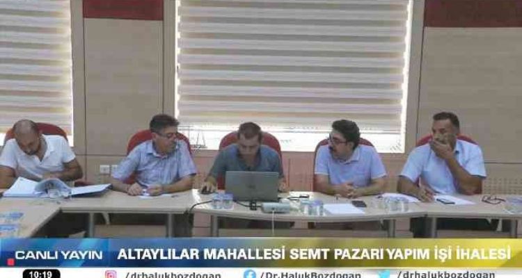 Tarsus Belediyesinin semt pazarı ihalesi canlı yayınlandı