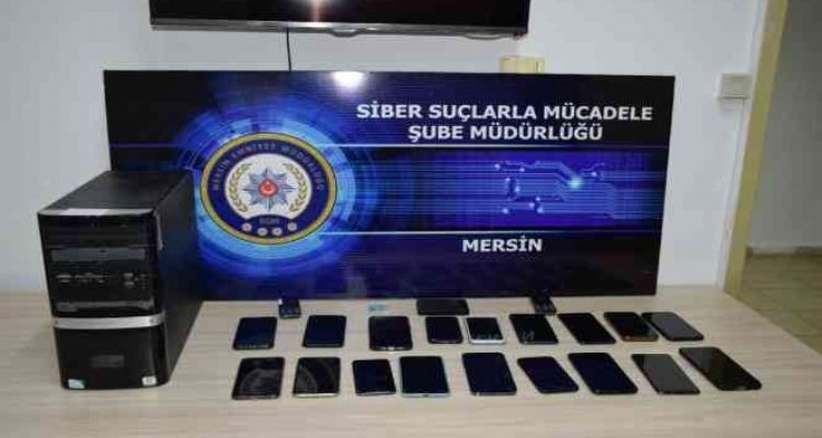 Mersin merkezli siber dolandırıcılık operasyonunda 22 gözaltı