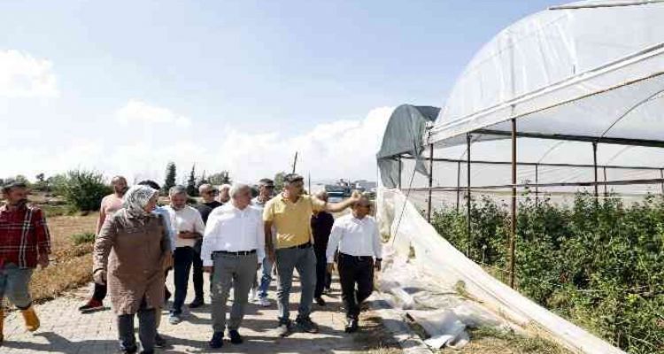 Gültak, hortumdan etkilenen bölgelerde incelemelerde bulundu